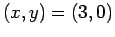 $ (x,y)=(3,0)$