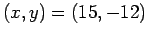 $ (x,y)=(15,-12)$