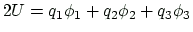 $\displaystyle 2U= q_1 \phi_1 + q_2\phi_2 + q_3\phi_3
$