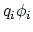 $ q_i \phi_i$