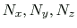 $ N_x,N_y,N_z$